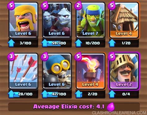 clash royale deck arena 4